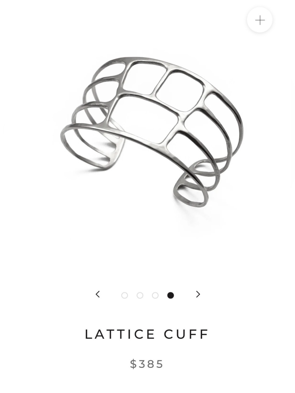 Carolyn Keys Lattice Cuff, Sterling Silver